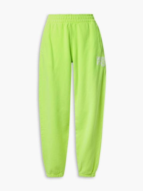 alexanderwang.t Neon French cotton-terry track pants
