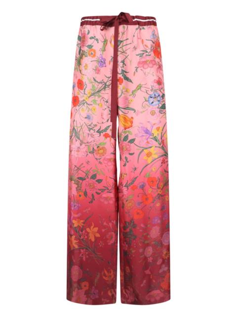 GUCCI SILK PANTS WITH BOW