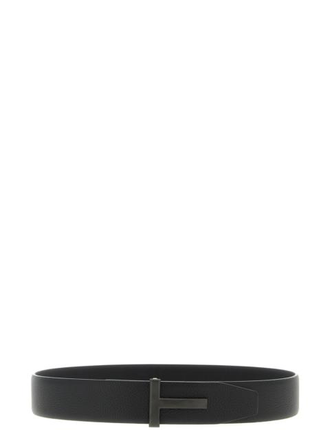 TOM FORD Hammered leather belt