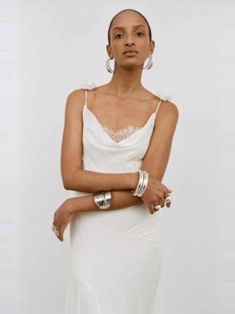 De La Vali DIA MAXI DRESS IN IVORY CHIFFON