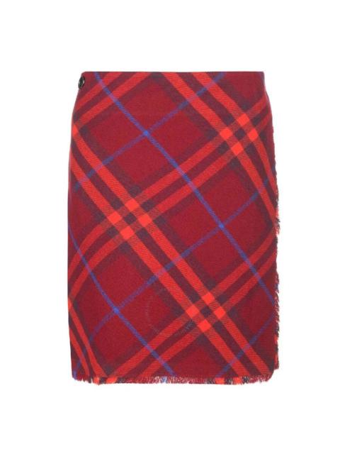 Burberry Wool Plaid-Check Kilt