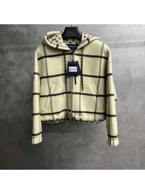 Louis Vuitton Louis Vuitton 2026 Fabric Plaid Zip-Up Hooded Jacket