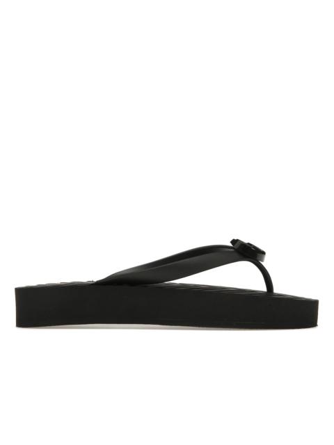 GUCCI Gucci Chevron Thong Sandal Black Rubber