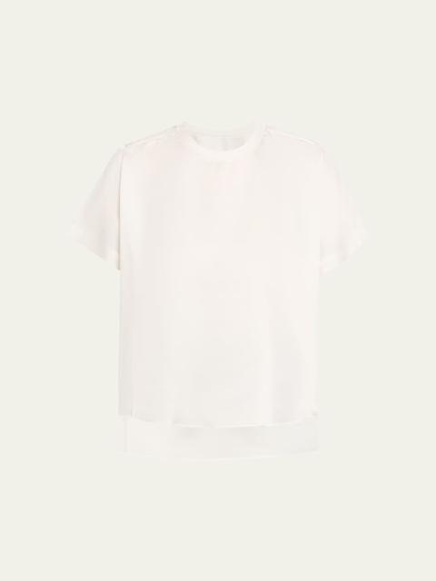 SIMKHAI Addy Short-Sleeve Knit T-Shirt