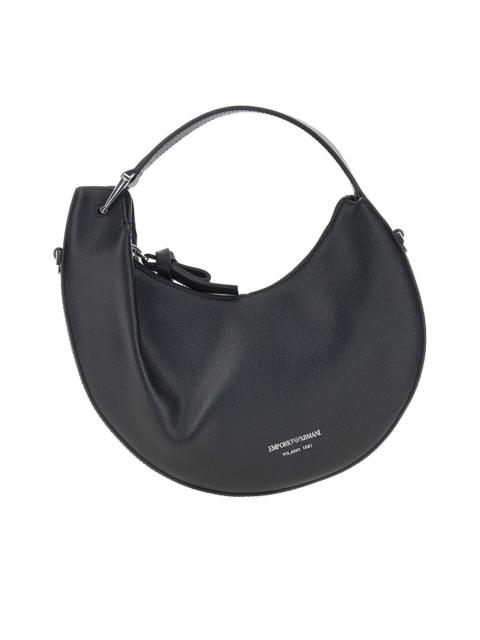 EMPORIO ARMANI Emporio Armani Leather Mini Hobo Bag Black
