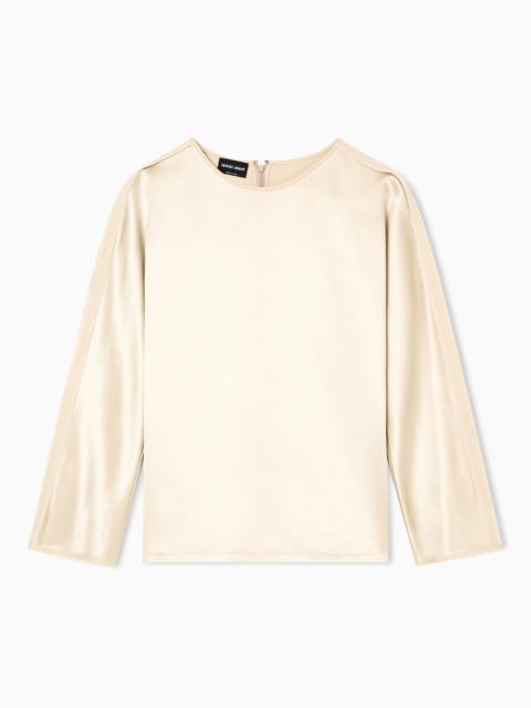 GIORGIO ARMANI BLOUSE IN TUSSAH SILK SATIN