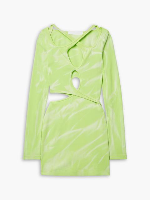 Dion Lee Interlink cutout tie-dyed stretch-cotton mini dress