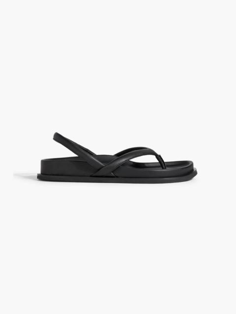 ST. AGNI Leather slingback sandals