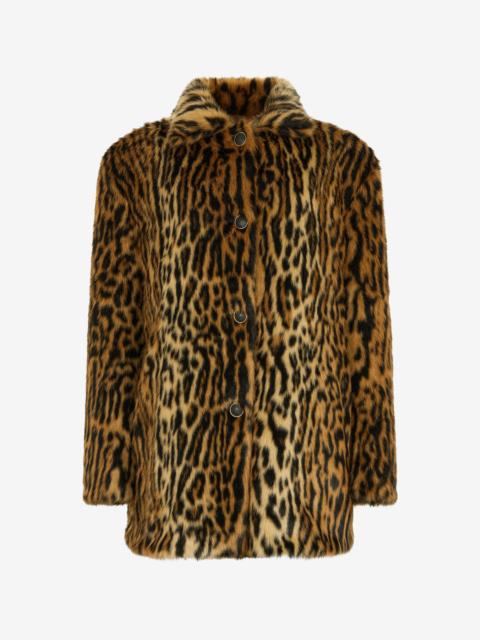 Roberto Cavalli Roberto Cavalli Leopard Print Faux Fur Coat