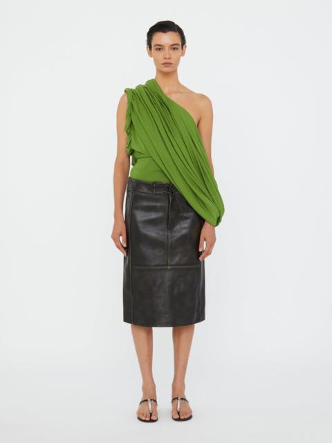CHRISTOPHER ESBER Burnished Eddie Leather Skirt