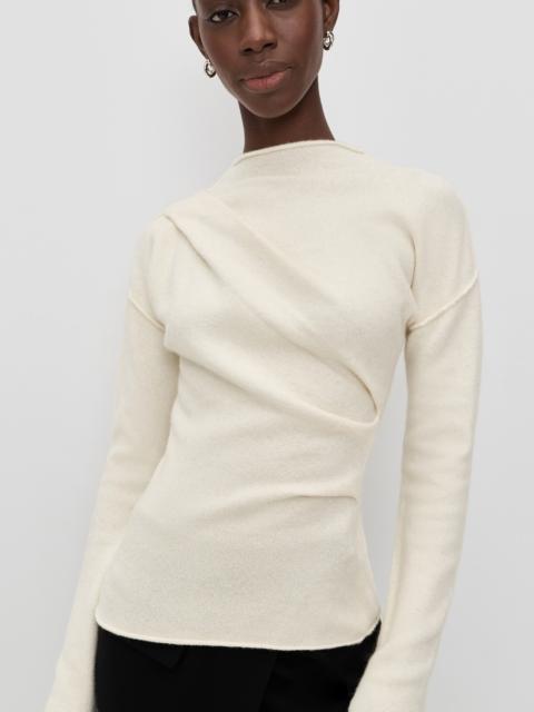 Helmut Lang Slouchy Crew Plush Sweater