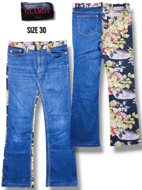 Other Designers Japanese Brand - Made In Japan Glamdy Flower Printed Denim Pants