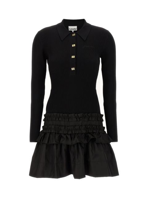 GANNI 'melange Rib Knit Mini' Dress
