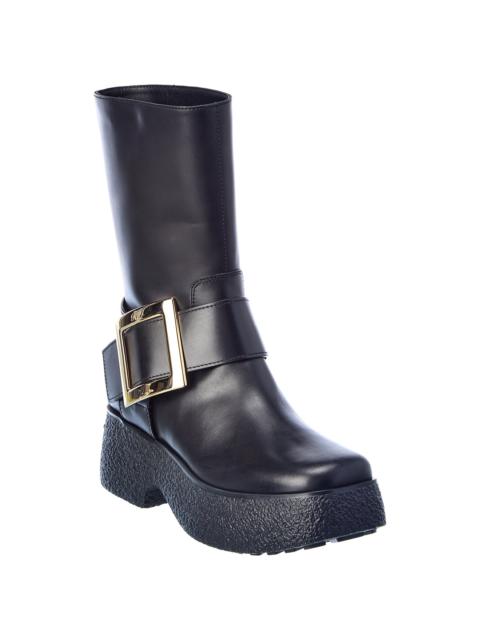 Roger Vivier Roger Vivier Viv Rangers Leather Platform Boot