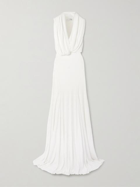 CHRISTOPHER ESBER Ripple Stretch-jersey Halterneck Gown