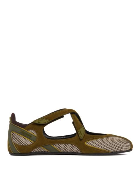 THE ATTICO Green Flat Floor 01 Ballerinas
