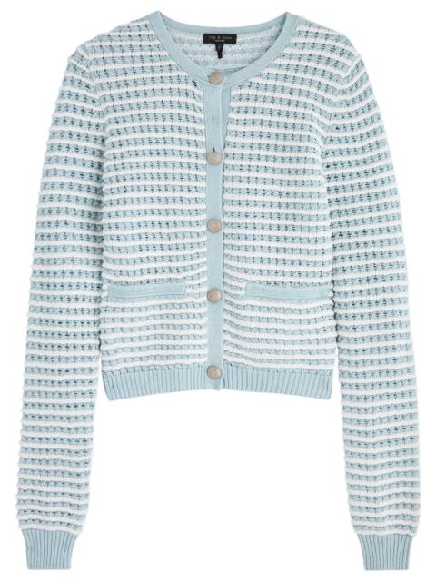 rag & bone Marlee striped cotton-blend cardigan