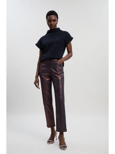 KAREN MILLEN Metallic Coated Denim Skinny Jean