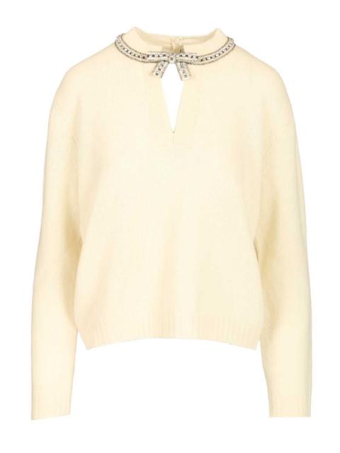 Valentino Valentino Garavani Women Virgin Wool Sweater With Embroidery