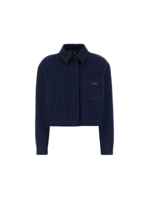 FENDI Fendi Blue Jackets - Denim Jackets Women