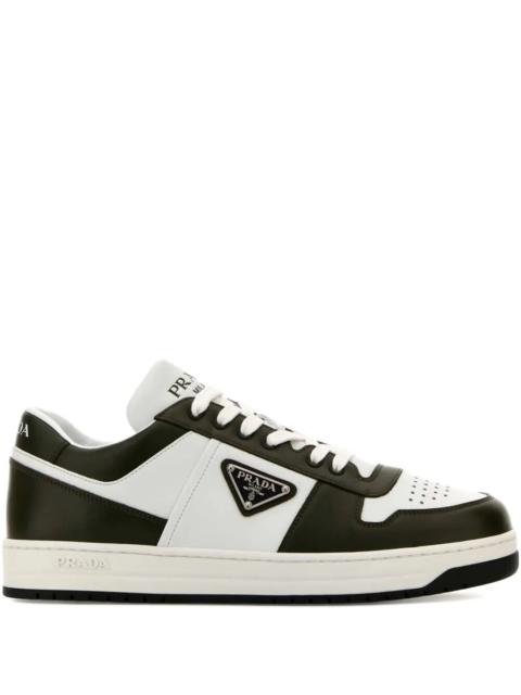 Prada Prada Men Downtown Two-Tone Leather Sneakers