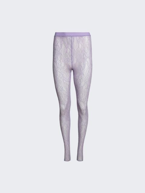WARDROBE.NYC Lace Stirrup Legging Lilac
