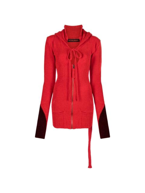 OTTOLINGER two-tone zip-up cardigan