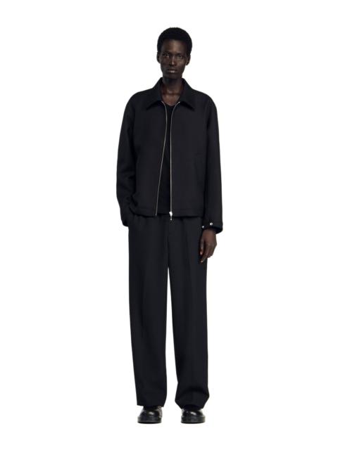 Sandro SANDRO Zip-up jacket in Black at Nordstrom