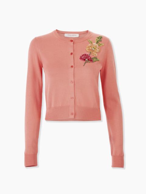 CAROLINA HERRERA Floral-Embroidered Cardigan