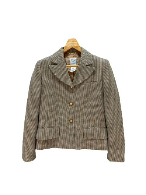 CELINE CELINE Classic Tweed Wool Blend Blazer Jacket #A50-1174
