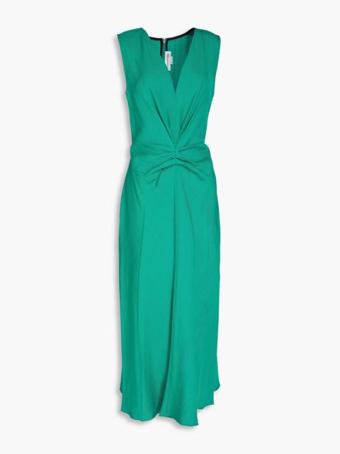 Victoria Beckham Gathered crepe midi dress