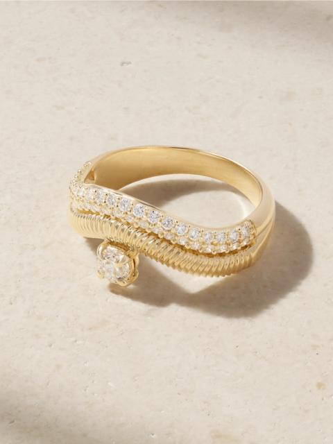 STONE AND STRAND Anjelica 14-karat Gold Diamond Ring