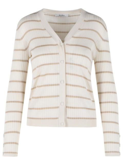 Max Mara Max Mara 'Pedale' Ivory Cashmere And Silk Cardigan Women