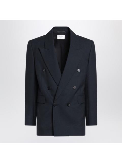 SAINT LAURENT Saint Laurent Double-Breasted Navy Blue Wool Jacket Men
