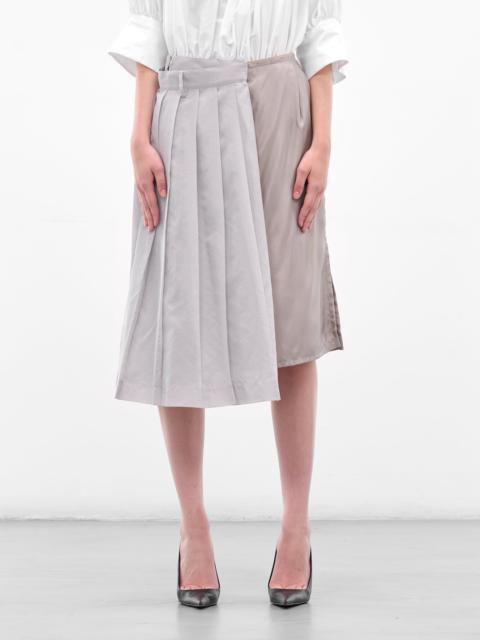 Maison Margiela Gray Deconstructed Asymmetric Midi Skirt