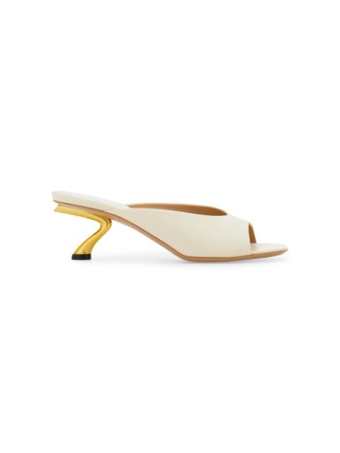 FERRAGAMO Igea 55 Leather Mules off-white