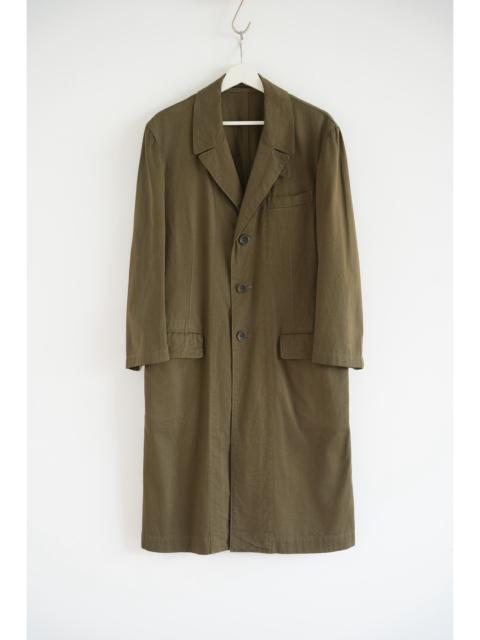 Yohji Yamamoto Yohji Yamamoto Doctor Jacket Cotton Coat Olive Green 22SS