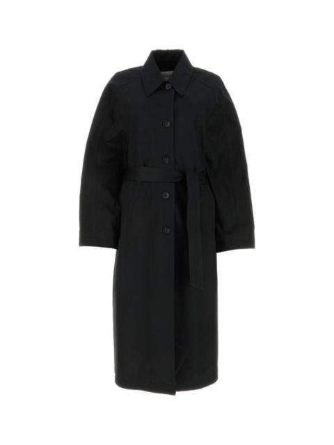 LOW CLASSIC Black cotton trench coat