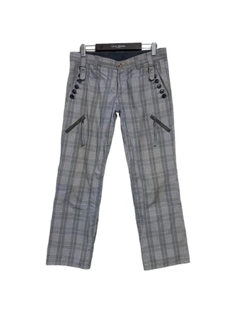 PPFM PPFM Destruct Checkered Pants zipper