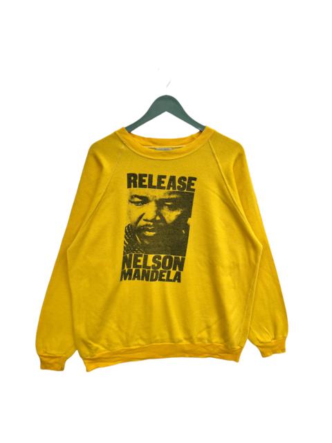 Other Designers Vintage - Vintage 80s Release Nelson Mandela Protest Sweatshirt