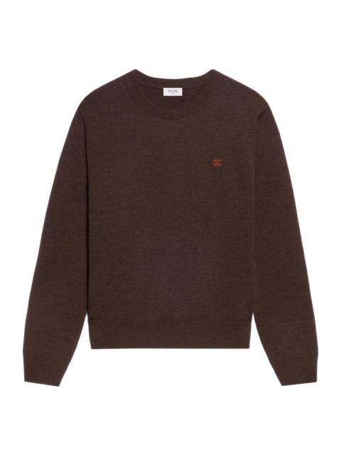 CELINE Celine Men Fine Wool Sweater With Triomphe Embroidery