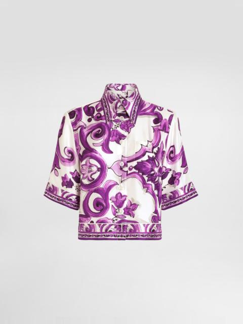 Dolce & Gabbana Majolica-print silk shirt