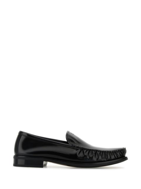 Prada Men Black Leather Loafers
