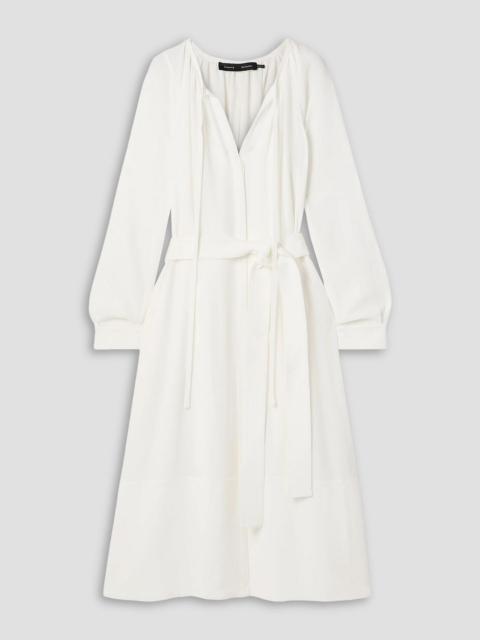 Proenza Schouler Enya belted crepe midi shirt dress