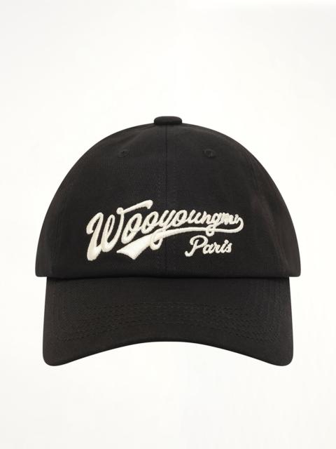 Wooyoungmi Baseball Logo Cap in Black