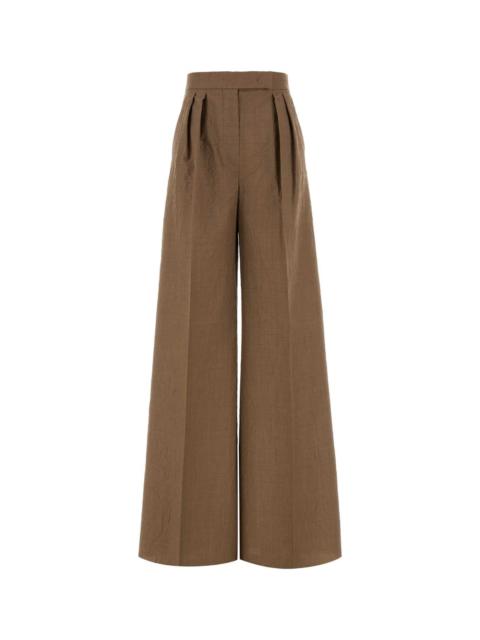 Max Mara Max Mara Women Biscuit Wool Teruel Flared Leg Pant