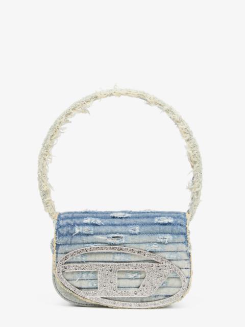 Diesel Women 1Dr Denim Shoulder Bag With Used Effect