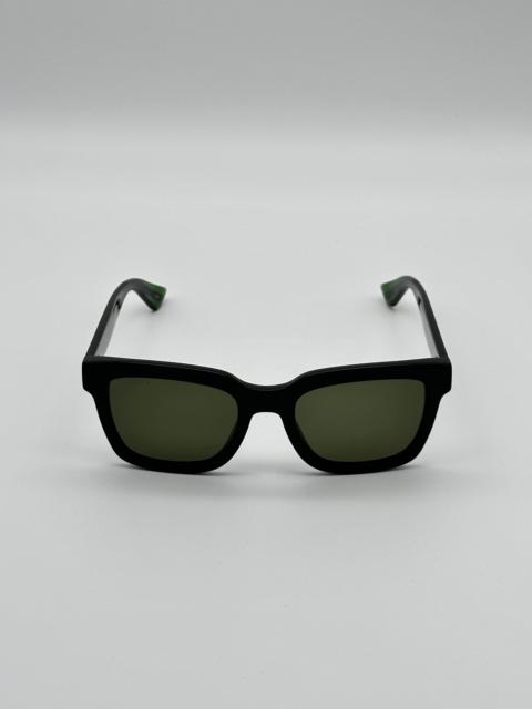 GUCCI BRAND NEW GUCCI GG0001SN 002 Black/Green Unisex Sunglasses