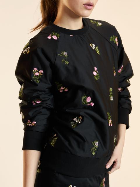 CYNTHIA ROWLEY Bouquet Embroidered Pullover