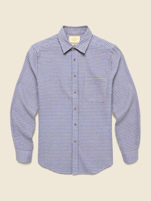 Portuguese Flannel Pied Poule Shirt - Blue